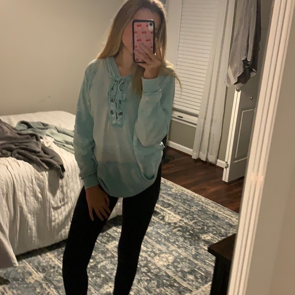 front tie sweatshirt
